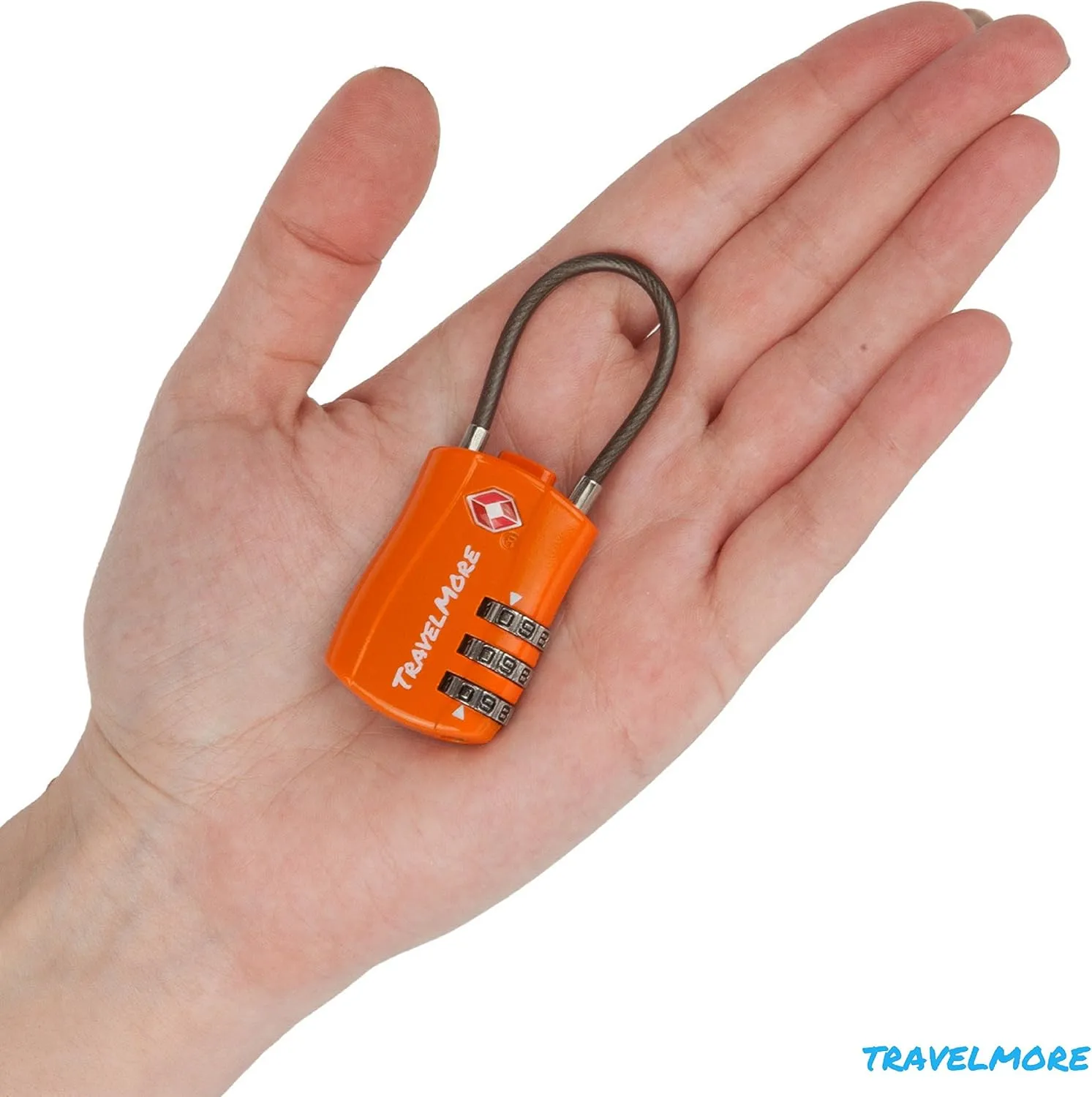 10 Pack TSA Approved Travel Combination Cable Luggage Locks for Suitcases - Orange