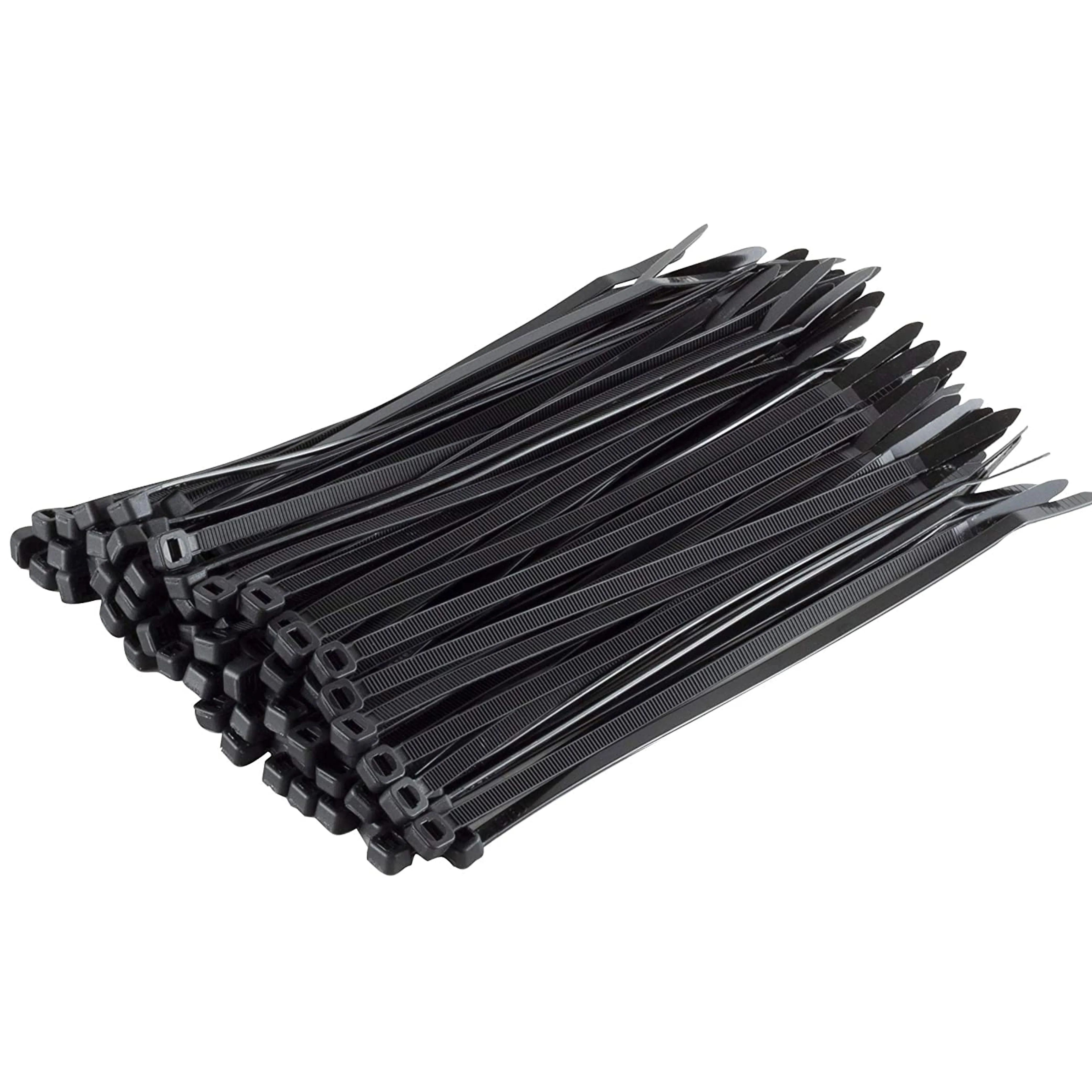 200 Pc Black Cable Ties Zip Heavy Duty Nylon Wire Cords Weather Resistant 8" New