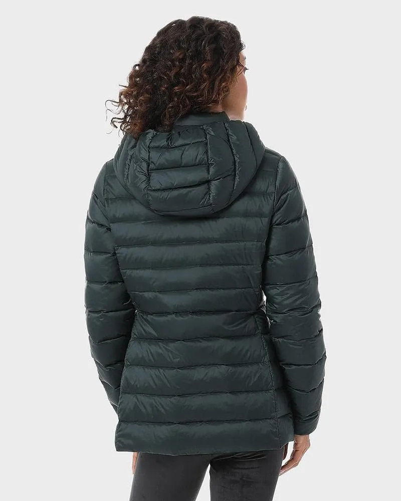 32 Degrees Womens Water-Repellent Packable Down Jacket, Ultra-Light with Detachable Hood