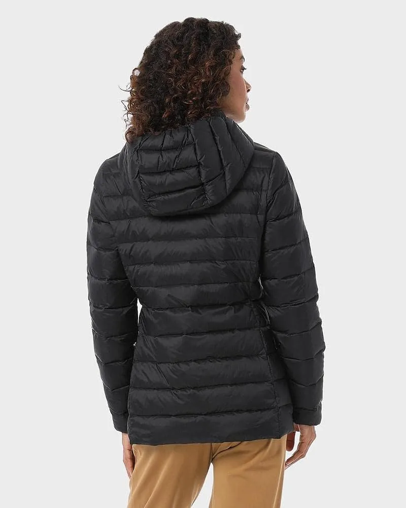 32 Degrees Womens Water-Repellent Packable Down Jacket, Ultra-Light with Detachable Hood