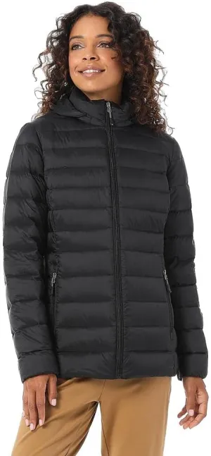 32 Degrees Womens Water-Repellent Packable Down Jacket, Ultra-Light with Detachable Hood