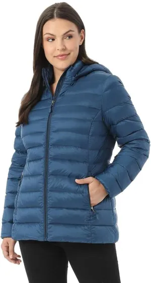 32 Degrees Womens Water-Repellent Packable Down Jacket, Ultra-Light with Detachable Hood