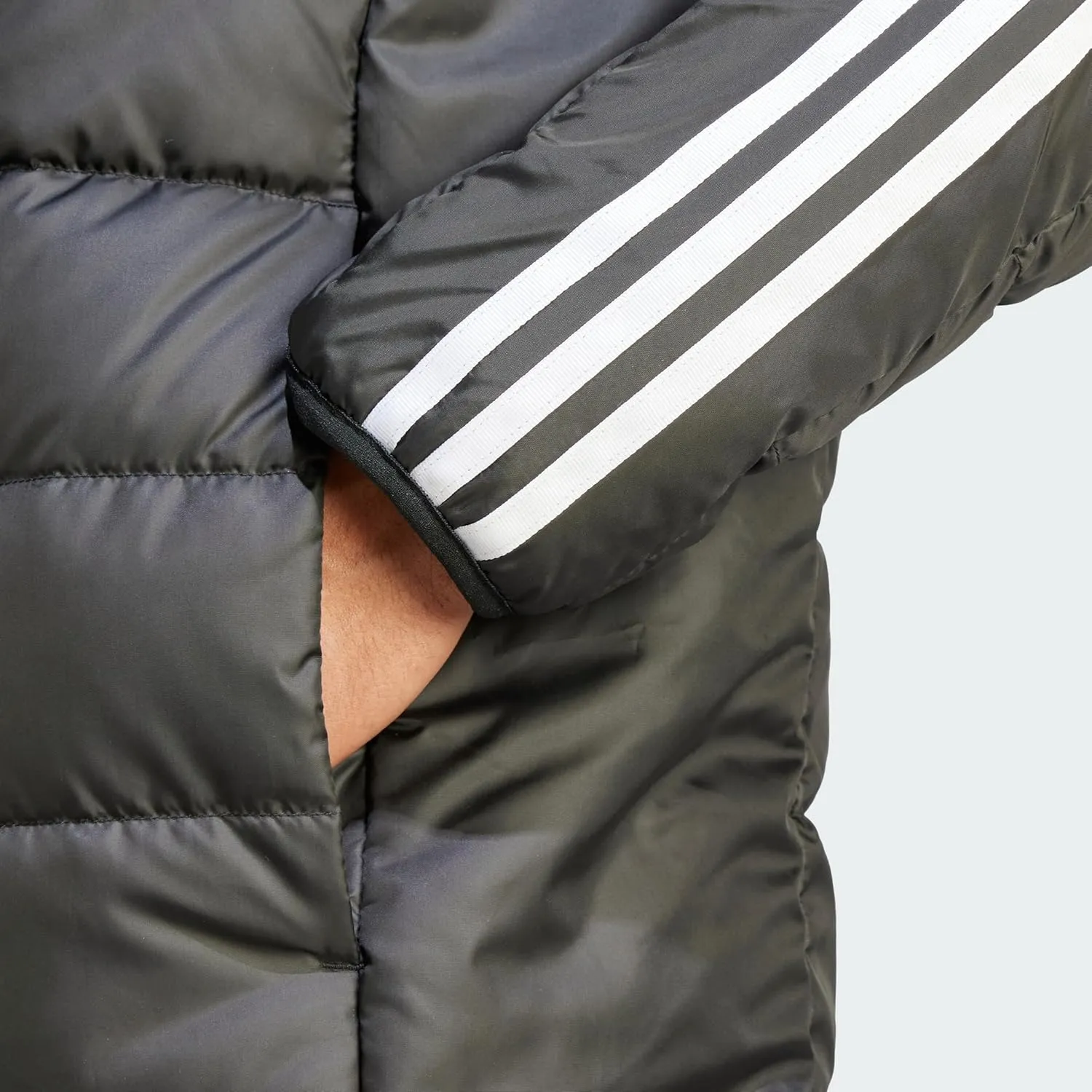 adidas Essentials 3-Stripes Light Down Hooded Parka Men's Down Jacket