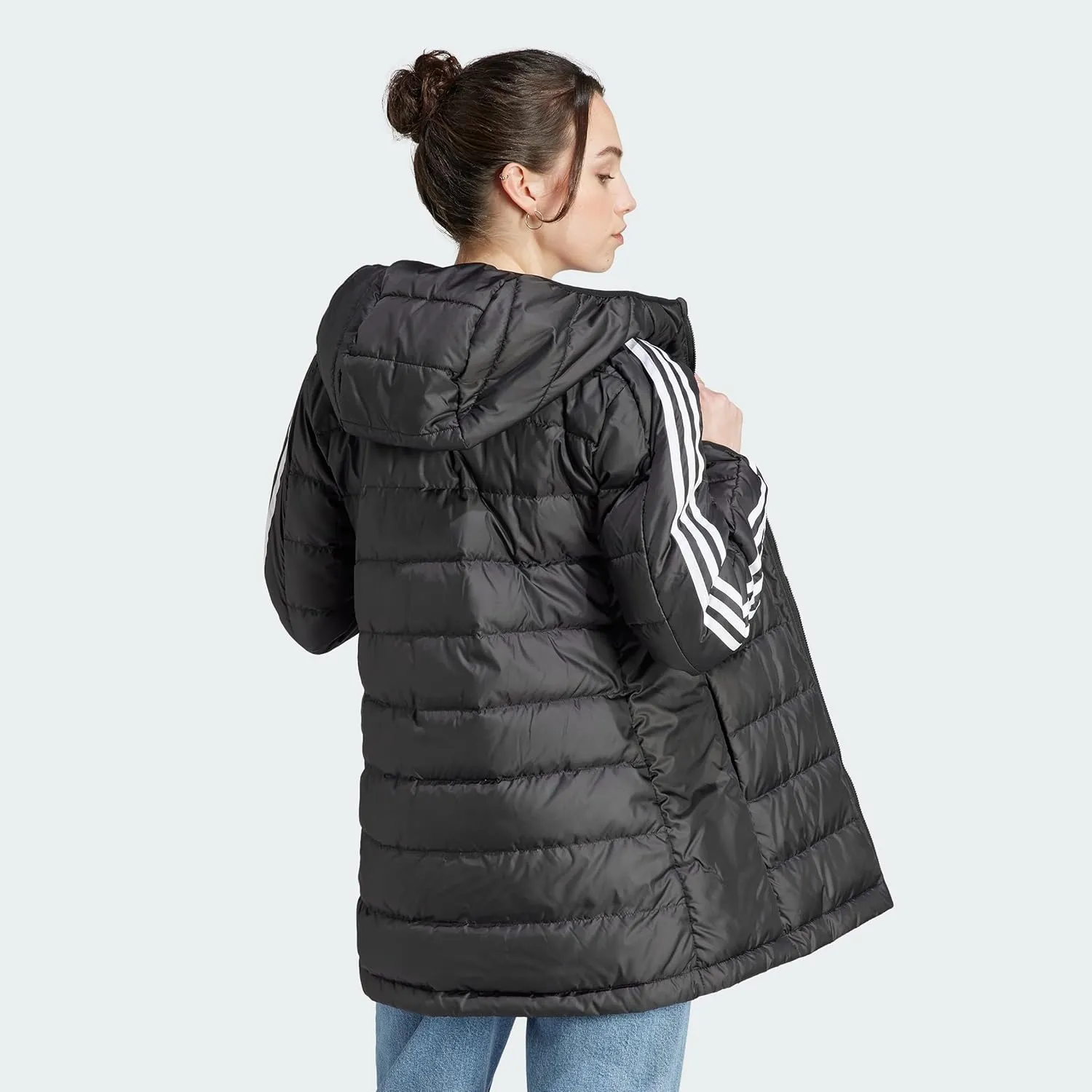 adidas Essentials 3-Stripes Light Down Hooded Parka Women's Down Jacket