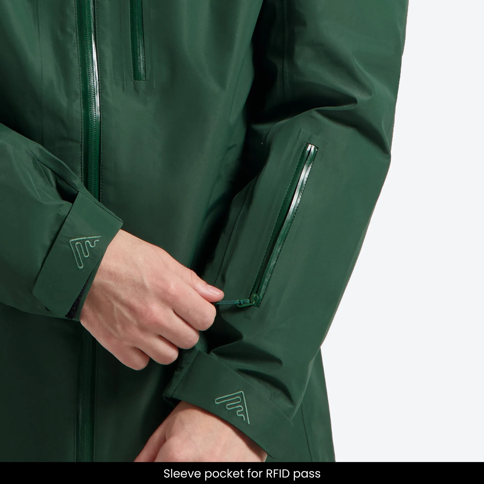 All weather Hardshell Jacket Dark Green | Men