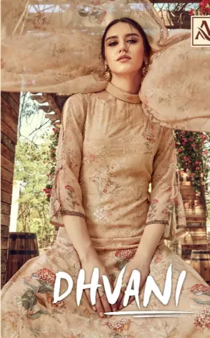ALOK SUIT DHVANI GEORGETTE DIGITAL PRINT EMBROIDERY SAWLAR SUIT