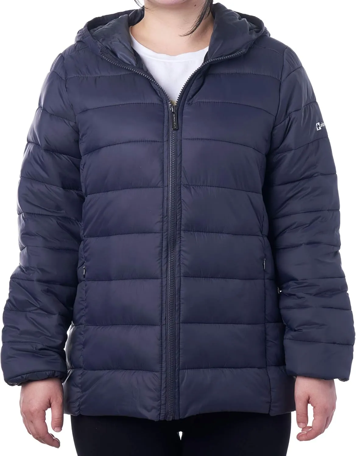Alpine Swiss Eva Womens Down Alternative Puffer Jacket Hooded Light Packable Coat