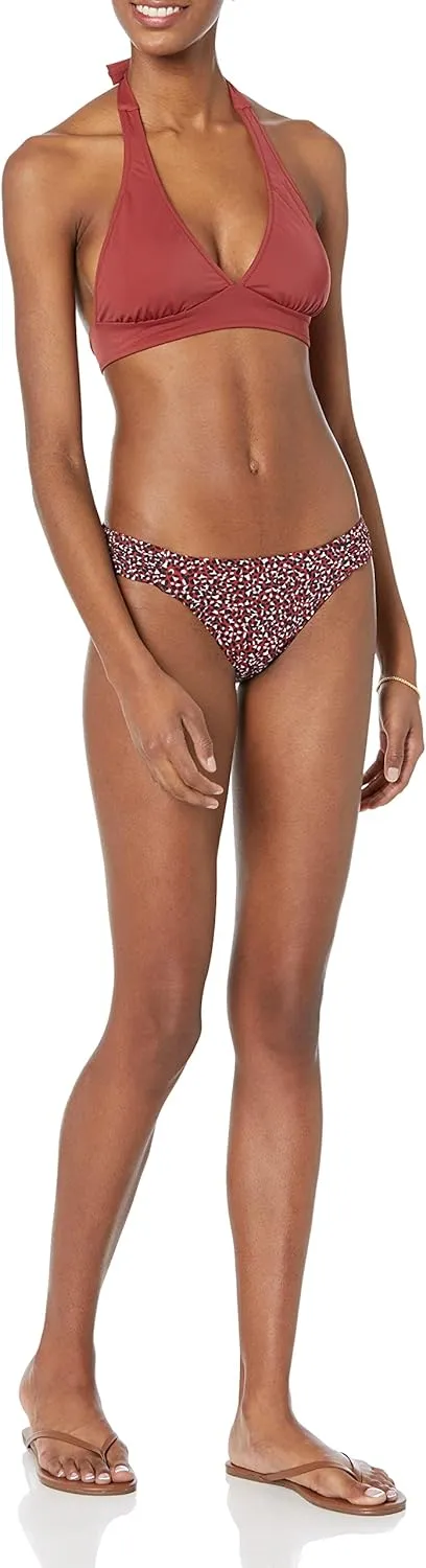 Amazon Essentials Women's Light-Support Tie Halter Bikini Swimsuit Top (Available in Plus Size)
