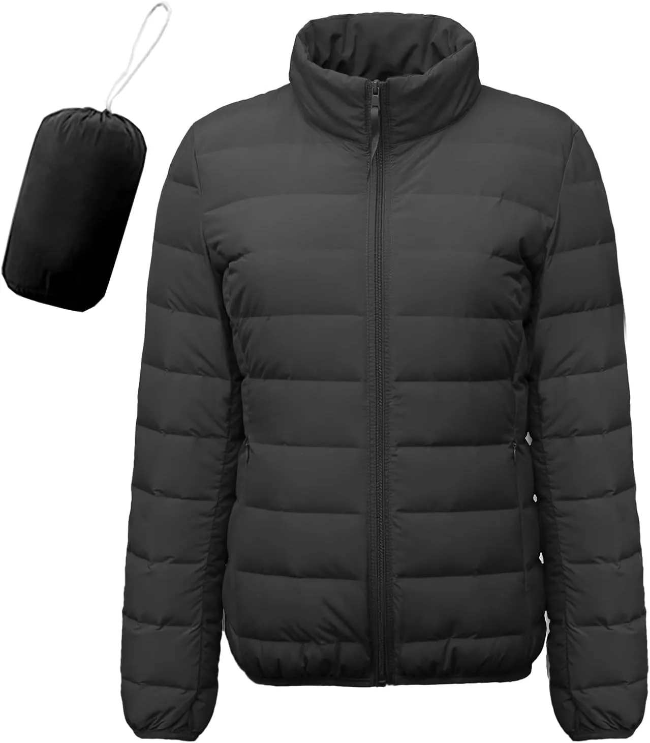 Amxiway Women's Ultra Light Weight Packable Coat Outdoor Puffer Short Down Jacket