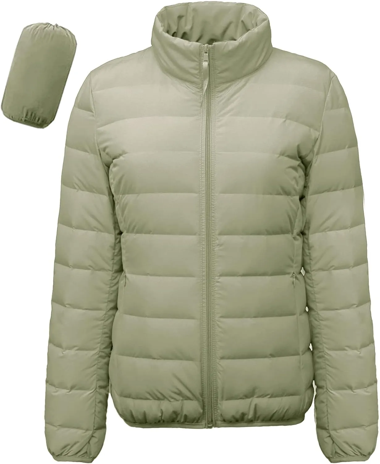 Amxiway Women's Ultra Light Weight Packable Coat Outdoor Puffer Short Down Jacket