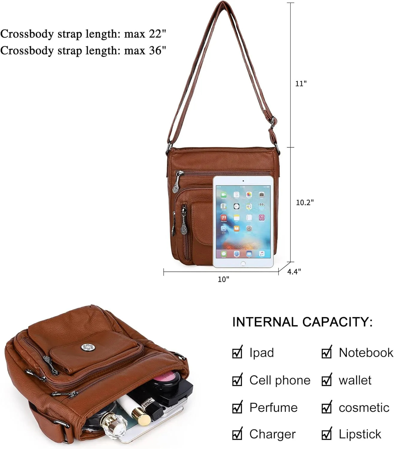 Angel Kiss Crossbody Bags Faux Vegan Leather Shoulder Bags for Women Small Handbag with Adjustable Strap