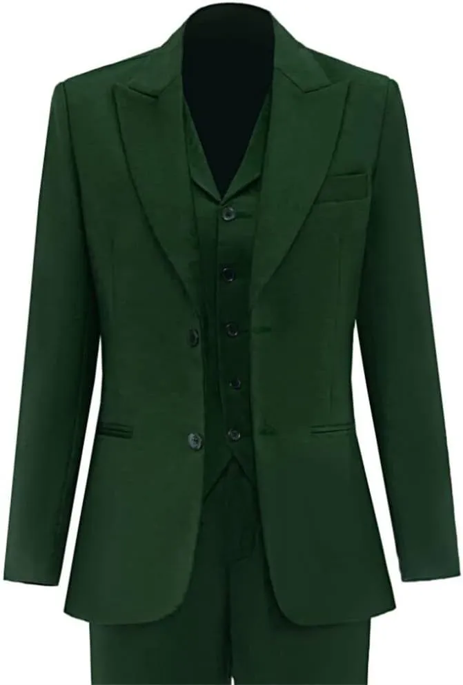 Autumn Women Suits 3 Piece Slim Fit Suits Set for Business Office Lady Blazer Jacket Vest Pants