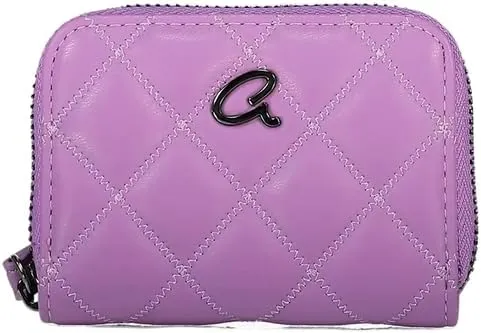 Axel Women's Quilted Wallet Callie with Wristlet Made of Synthetic Leather, Purple, One Size