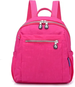 Backpack for women 1pc Casual Women's Ultra-light waterproof nylon travel bag (Pink)
