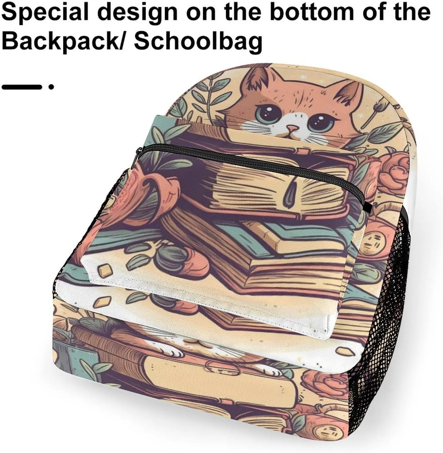 Backpacks Light Brown Cartoon Travel Bag Laptop Backpack Casual Daypack for Weekender Business Hiking