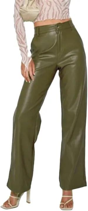 Baggy PU Faux Leather Pants for Women High Waist Straight Wide Leg Trousers Vintage 90s Punk Fashion Streetwear Pants