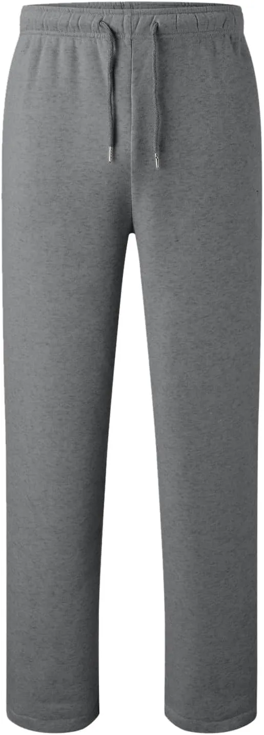 Baggy Sweatpants for Women Elastic High Waist Drawstring Straight Wide Leg Lounge Pants Open Bottom Athletic Joggers Trousers