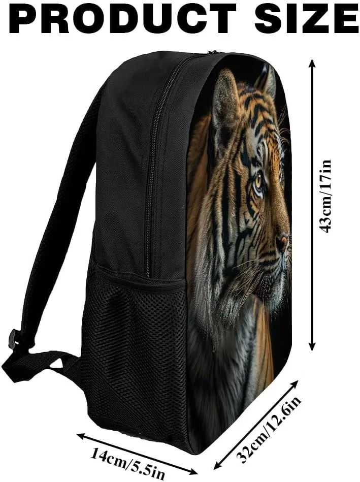 Basenji Dog Backpack, Dog Head Face Laptop Backpack, Bookbag, Daypack for Hiking Work Camping 17 Inch