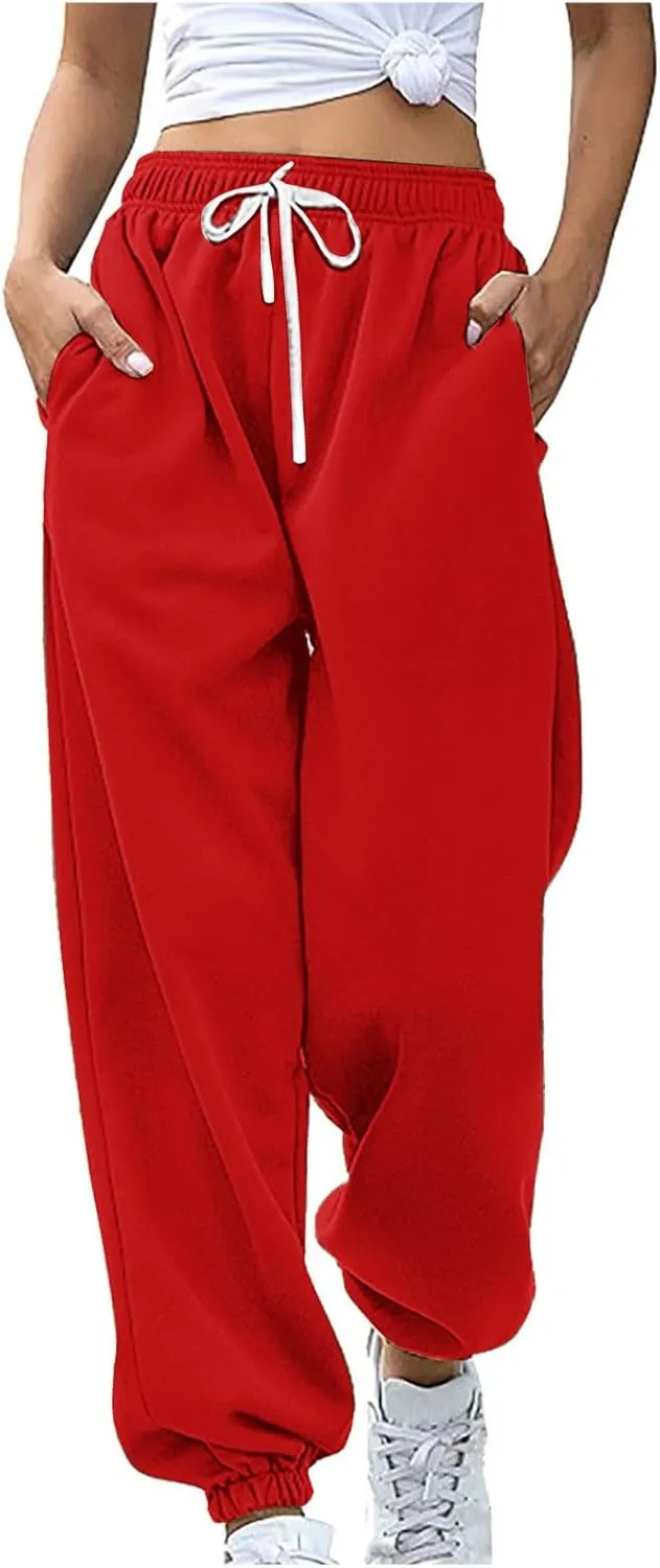 Binmer Custom Sweatpants Jogger Pants for Womens, Personalized Design Your Own Add Image Text Photo Drawstring Sport Trousers