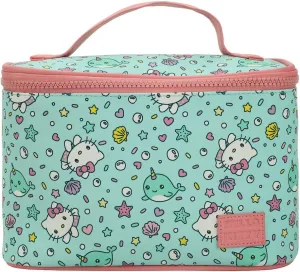 Bioworld Hello Kitty Marine Life Light Blue 6" Beauty Case Cosmetic Bag