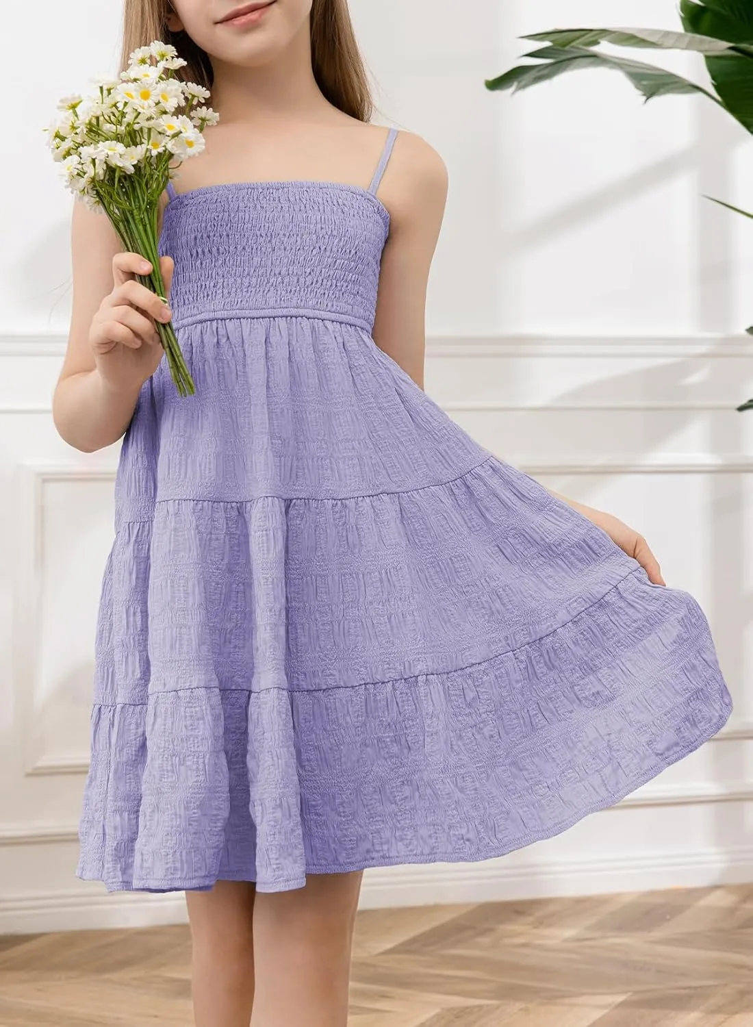 blibean Girls Summer Sundress Tween Sun Dresses Size 6-15 Years Old