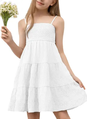 blibean Girls Summer Sundress Tween Sun Dresses Size 6-15 Years Old