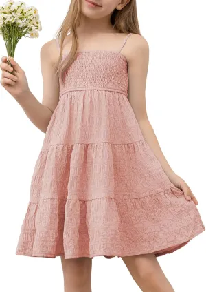 blibean Girls Summer Sundress Tween Sun Dresses Size 6-15 Years Old