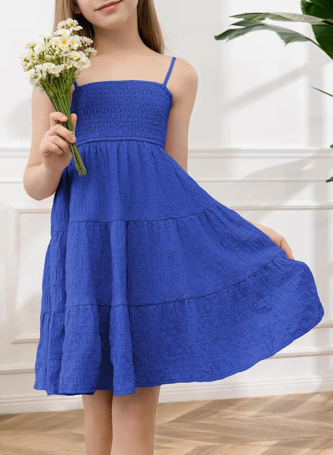 blibean Girls Summer Sundress Tween Sun Dresses Size 6-15 Years Old