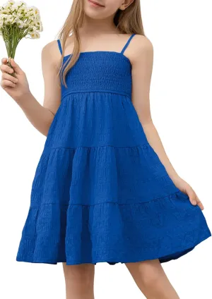 blibean Girls Summer Sundress Tween Sun Dresses Size 6-15 Years Old