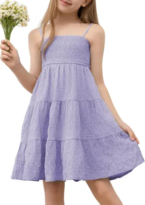 blibean Girls Summer Sundress Tween Sun Dresses Size 6-15 Years Old