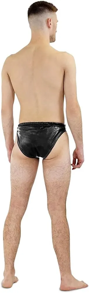 Bockle Leather Slip real leather pants Man Boxershorts underwear Hipster Shorts Leather Pants Briefs