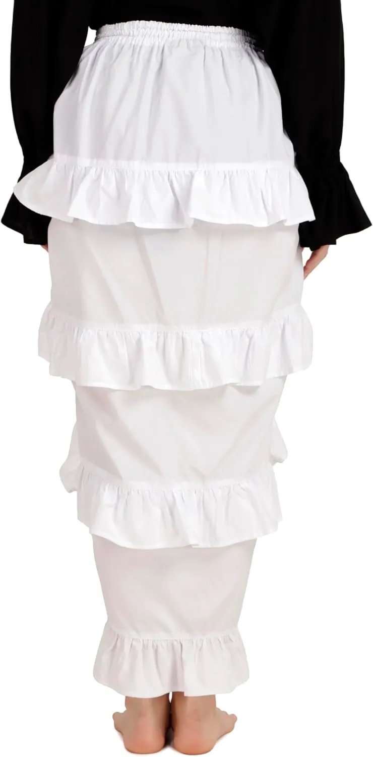 BoheeWohee Women's Maxi Asymmetrical High-Low Bustle Gothic Victorian Steampunk Skirt