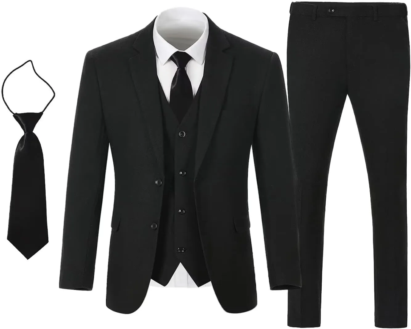 Boy's Suit Herringbone Tweed Blazer Slim Fit Kids Winter 1920s Retro Vintage Formal Wedding Prom Tuxedo Jacket Vest Pants Tie