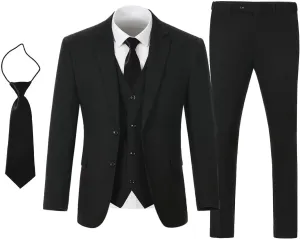 Boy's Suit Herringbone Tweed Blazer Slim Fit Kids Winter 1920s Retro Vintage Formal Wedding Prom Tuxedo Jacket Vest Pants Tie