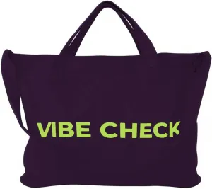 Bright Color Reusable Cotton Tote, Casual Shoulder Work daily bag, Grocery Bag with Inside Pocket, Vibe Check