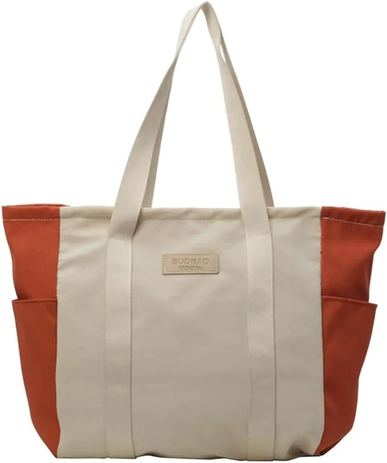 Canvas Hobo Bag for Women Tote Bag Retro Shoulder Bag Slouchy Top Handle Handbag Purse Work Travel