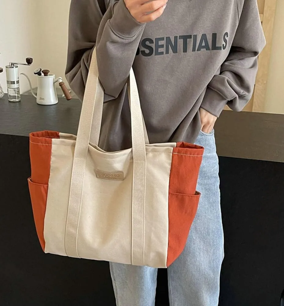 Canvas Hobo Bag for Women Tote Bag Retro Shoulder Bag Slouchy Top Handle Handbag Purse Work Travel