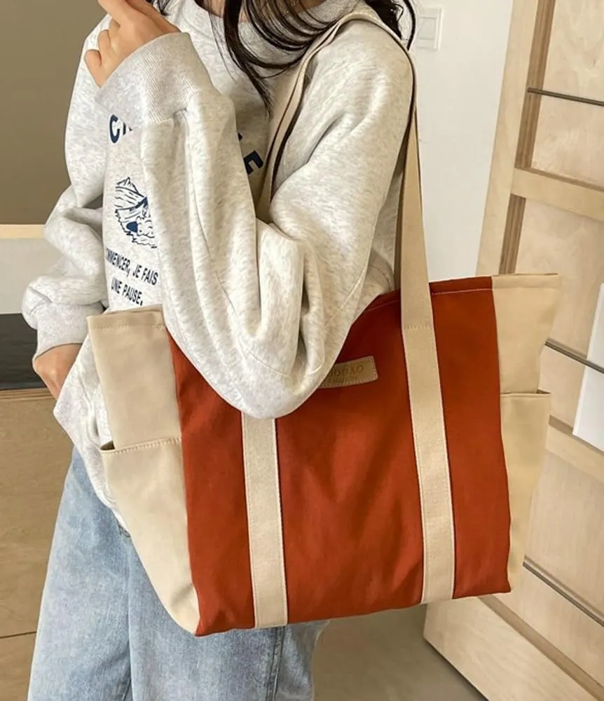 Canvas Hobo Bag for Women Tote Bag Retro Shoulder Bag Slouchy Top Handle Handbag Purse Work Travel