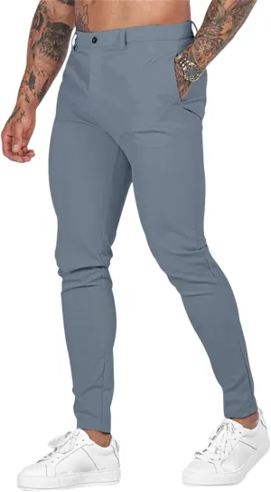 Cargo Pants for Men Skinny Leg Stretch Casual Slim Fit Lightweight Trendy Trousers Outdoor Business Sports Suit Pants