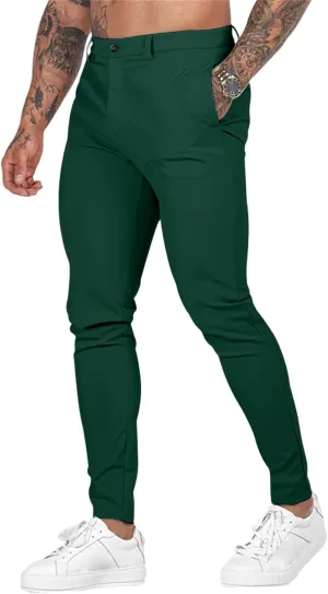 Cargo Pants for Men Skinny Leg Stretch Casual Slim Fit Lightweight Trendy Trousers Outdoor Business Sports Suit Pants