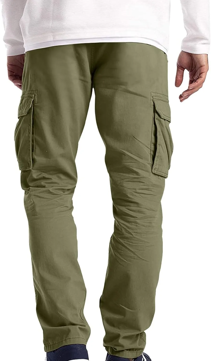 Cargo Pants for Men Tactical Jogging Pants Baggy Wide Leg Sweatpants Elastic Waist Jogger Pants with Multi Pockets