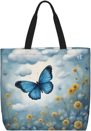 Cartoon Frog Print Tote Bag Casual Shoulder Bag Handbag Reusable Shopping Travel Bag Gifts For Women
