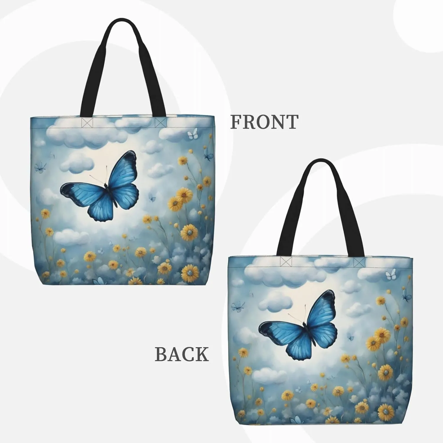 Cartoon Frog Print Tote Bag Casual Shoulder Bag Handbag Reusable Shopping Travel Bag Gifts For Women