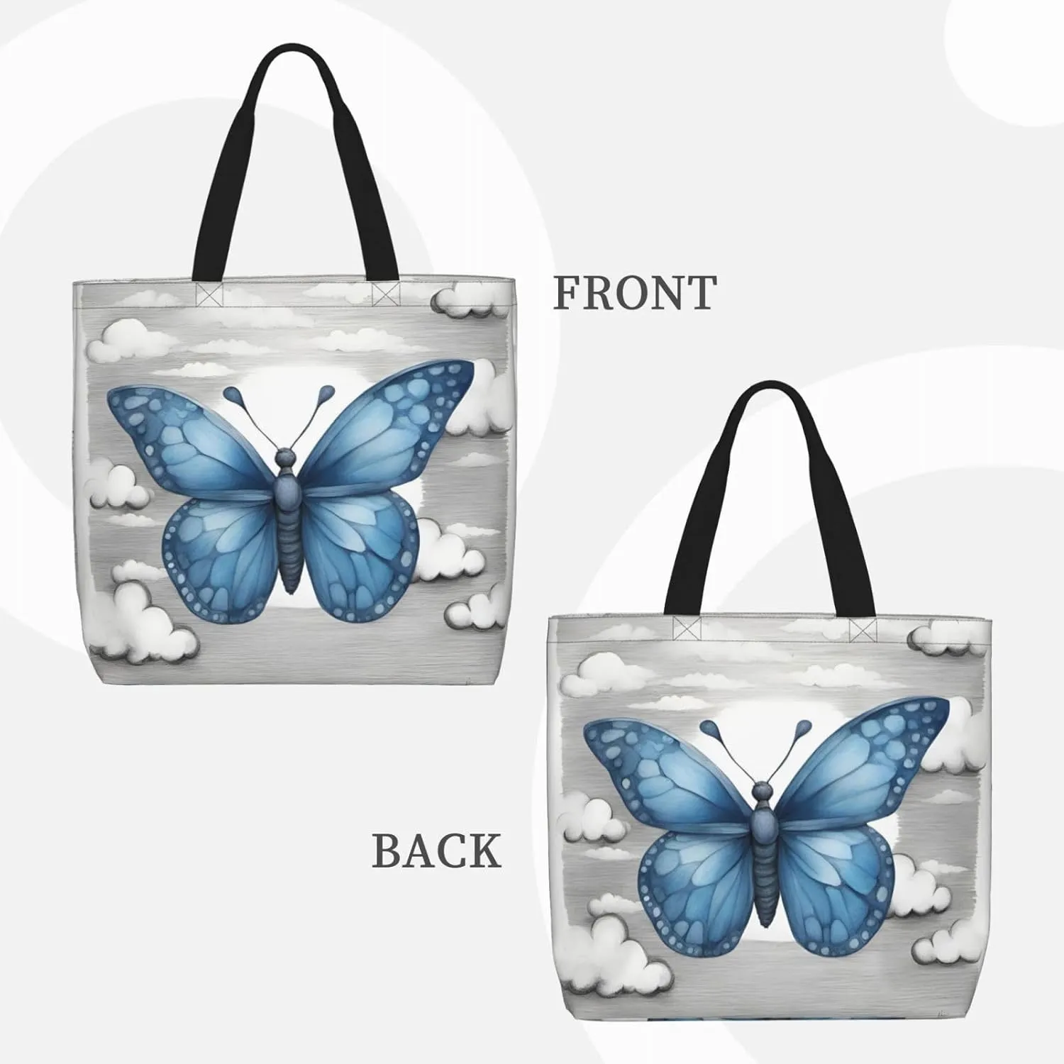 Cartoon Frog Print Tote Bag Casual Shoulder Bag Handbag Reusable Shopping Travel Bag Gifts For Women