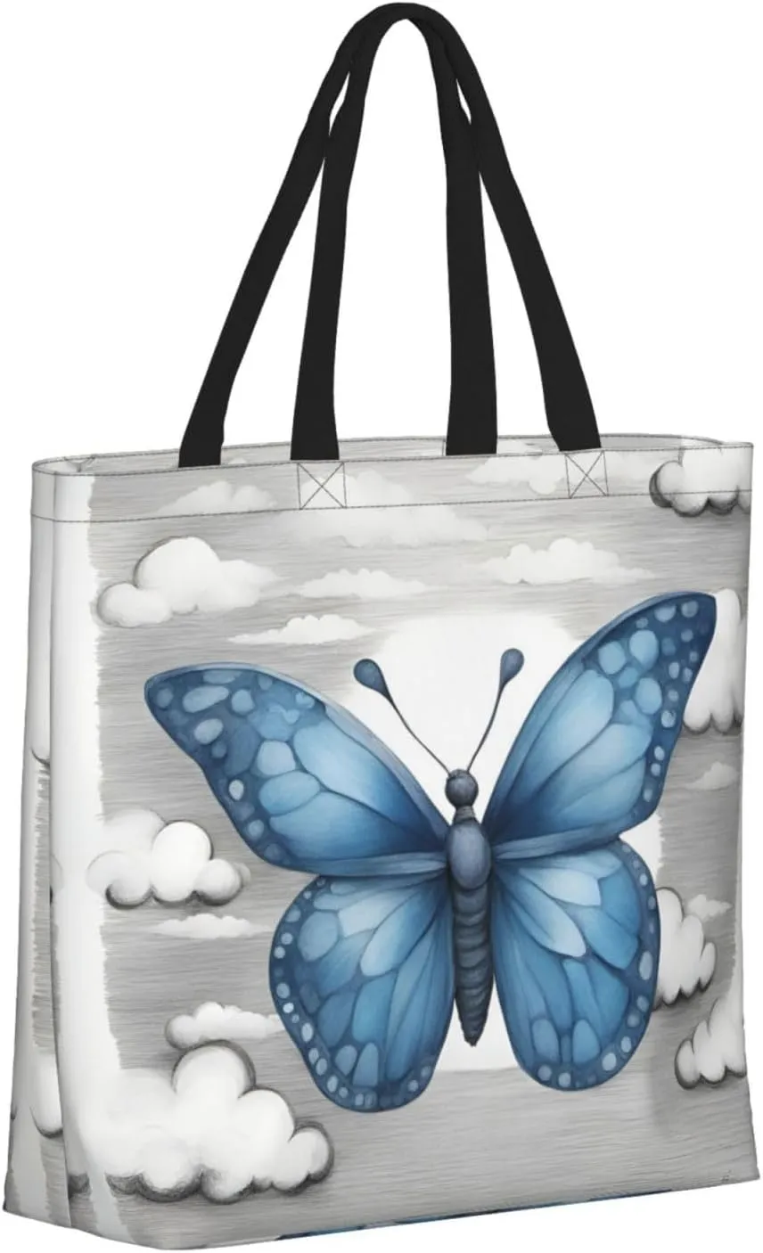 Cartoon Frog Print Tote Bag Casual Shoulder Bag Handbag Reusable Shopping Travel Bag Gifts For Women