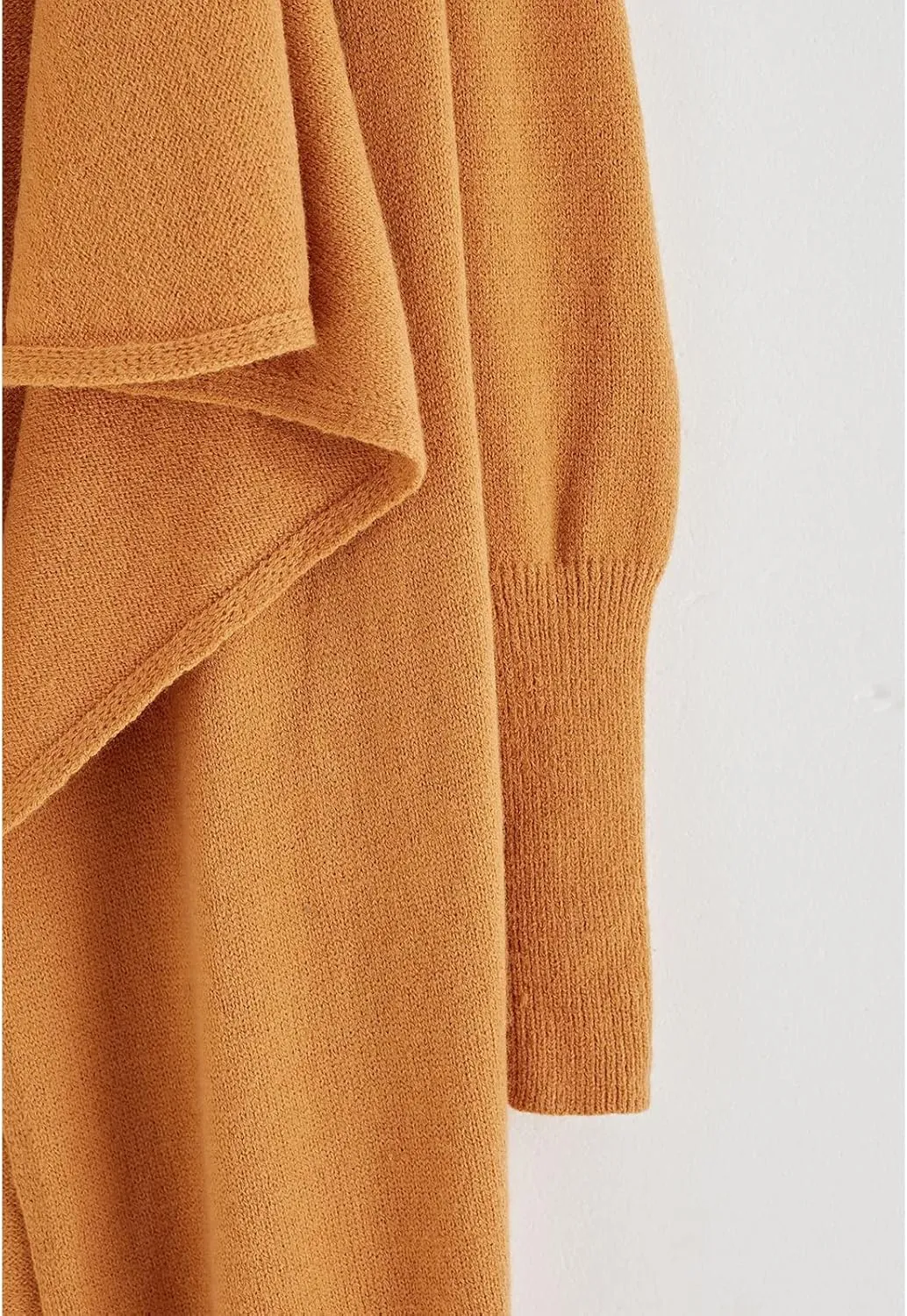 CHICWISH Women's Open Front Waterfall Longline Knit Cardigan Coatigan Light Jacket