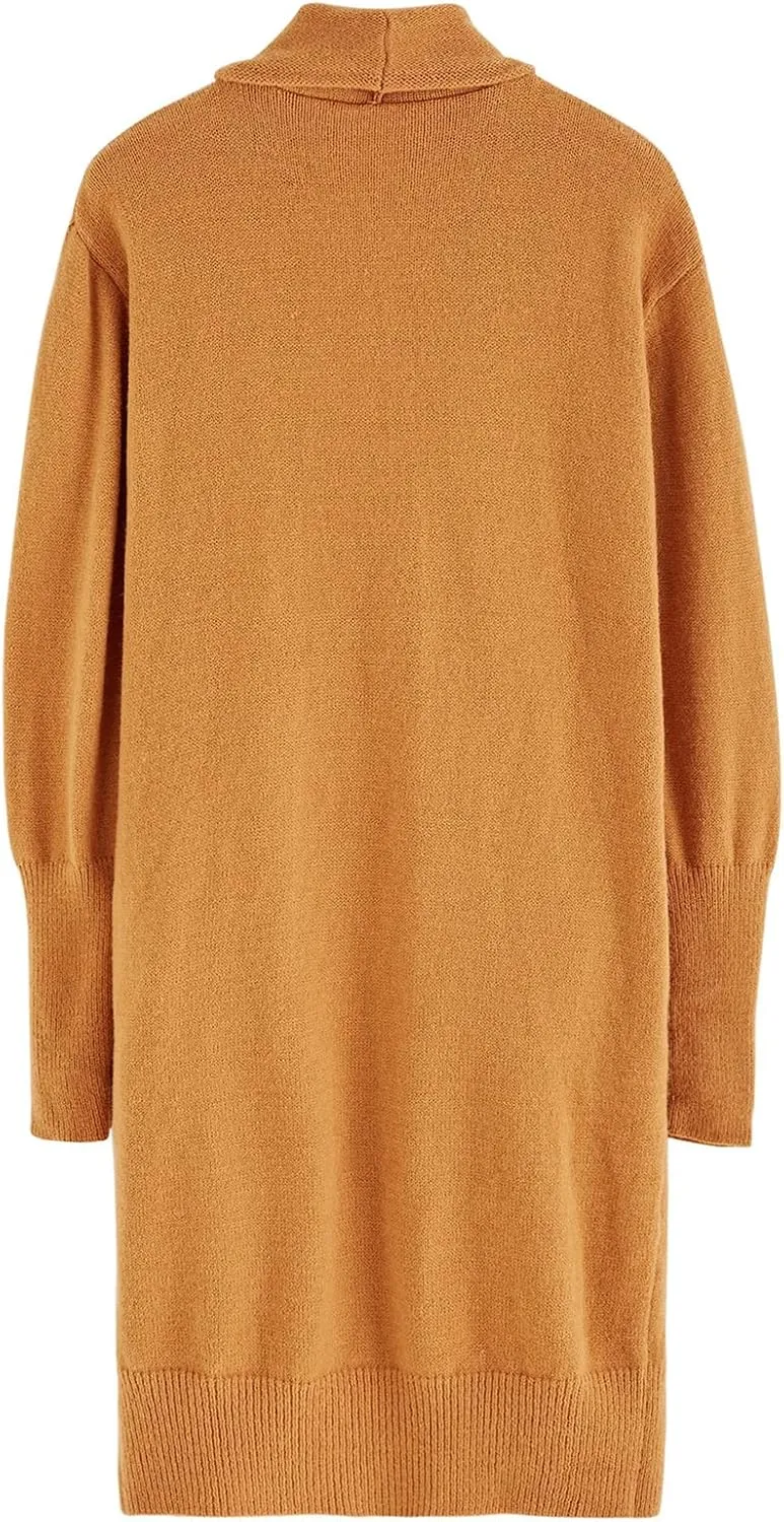 CHICWISH Women's Open Front Waterfall Longline Knit Cardigan Coatigan Light Jacket