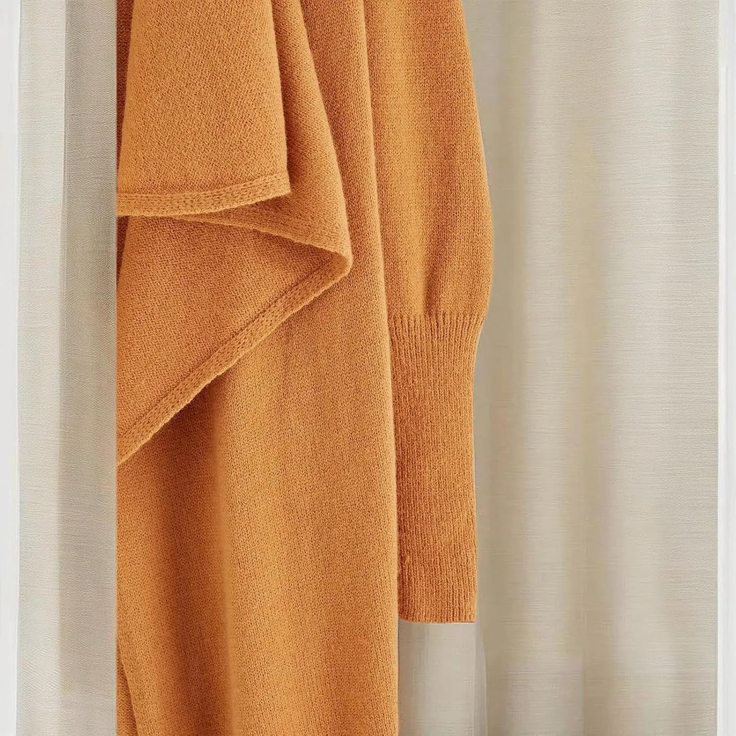 CHICWISH Women's Open Front Waterfall Longline Knit Cardigan Coatigan Light Jacket