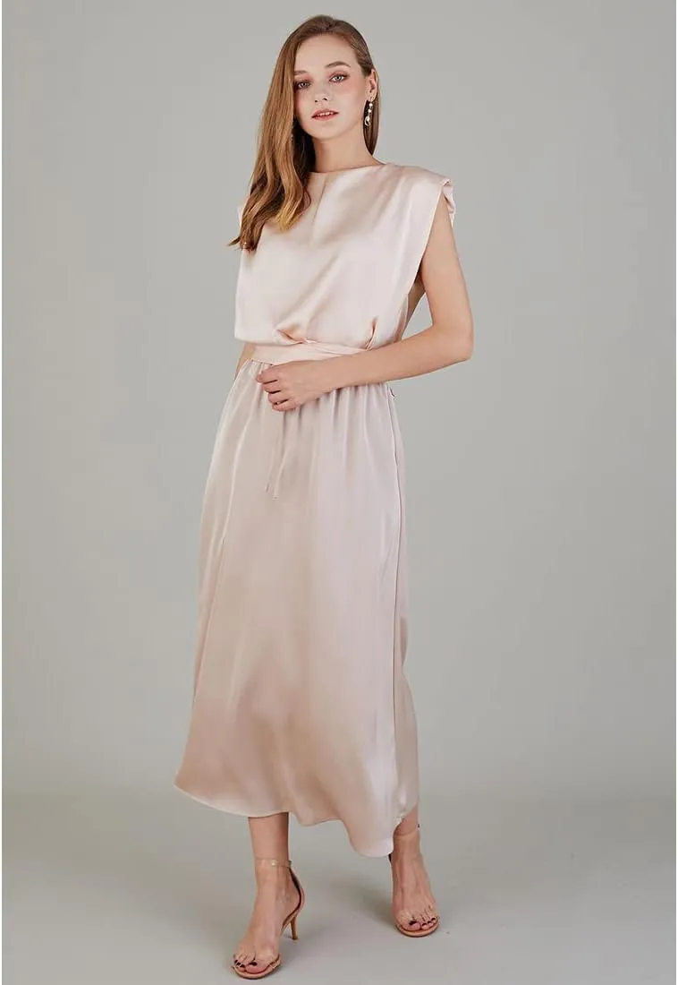 CHICWISH Women's White/Light Yellow/Sage/Pink/Pistachio Satin Tie Back Sleeveless Top