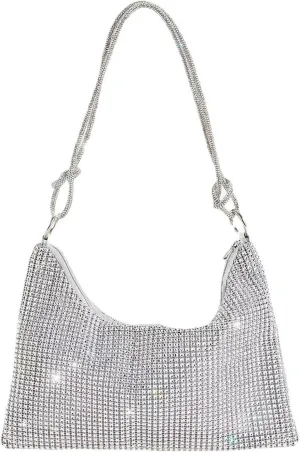 Clutch Purses for Women Stylish Armpit Bag with Diamond Inlaid Small One Shoulder Dinner Purse for Fashion Enthusiasts